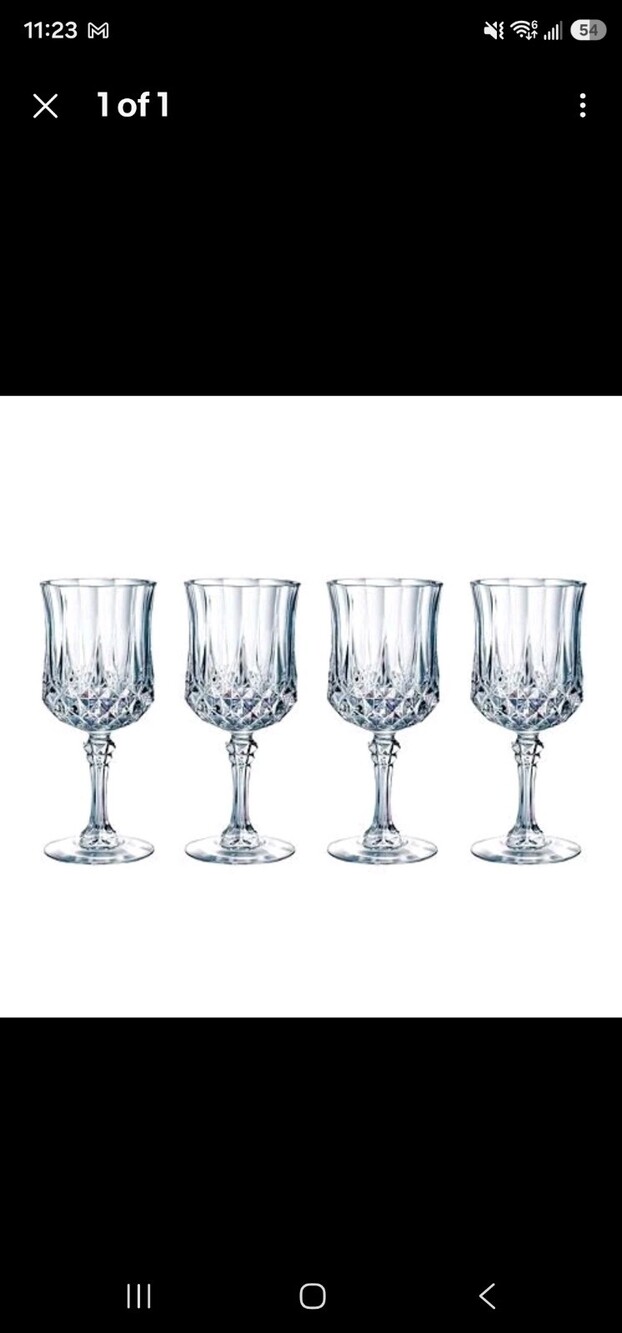 Set of 4 Cristal D'Arques Paris Longchamp Goblets